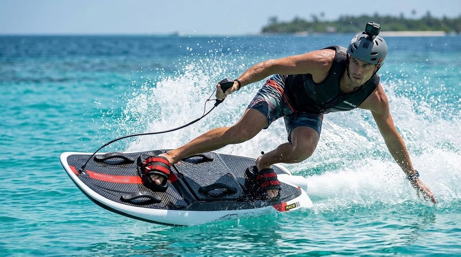High-Performance Carbon Fiber Electric Surfboard | 22kW Motor, 60km/h Top Speed