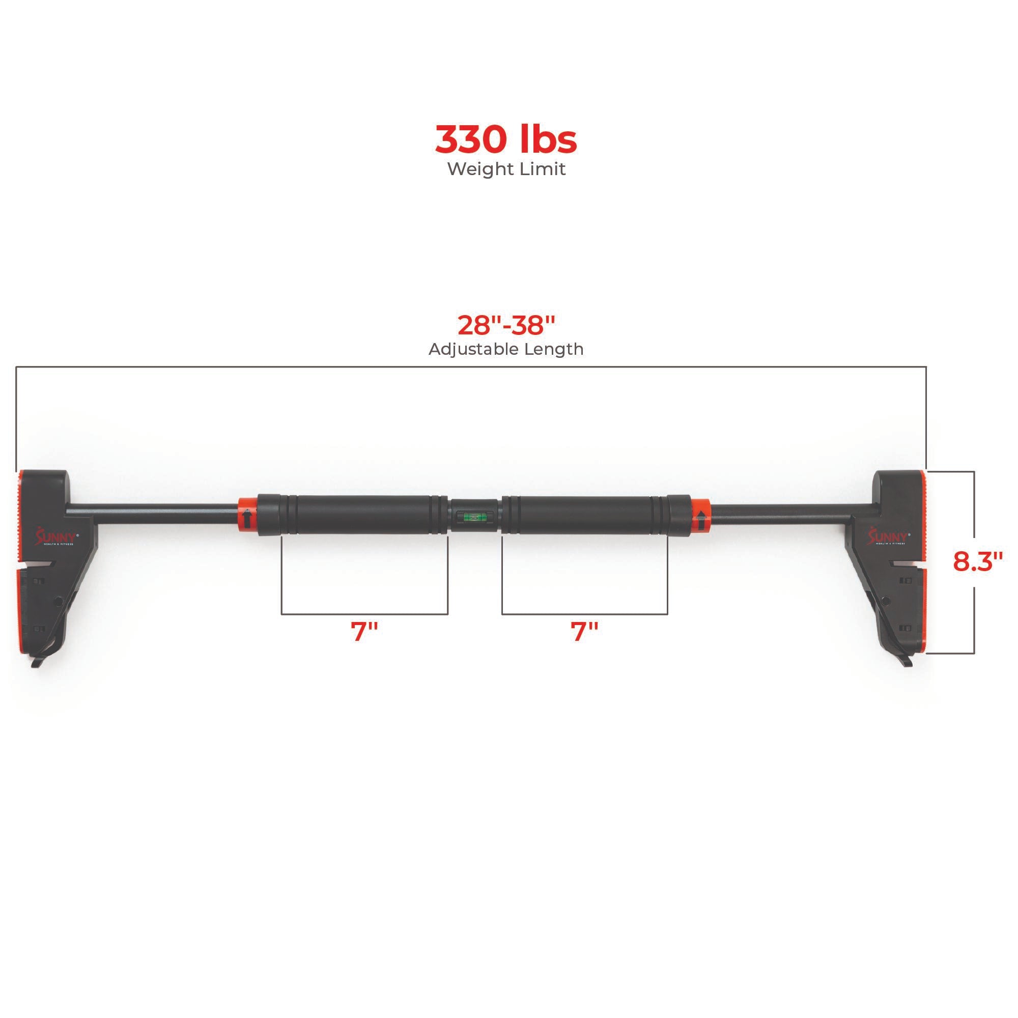 Doorway Pull-Up Bar – No Drill, 330 lbs