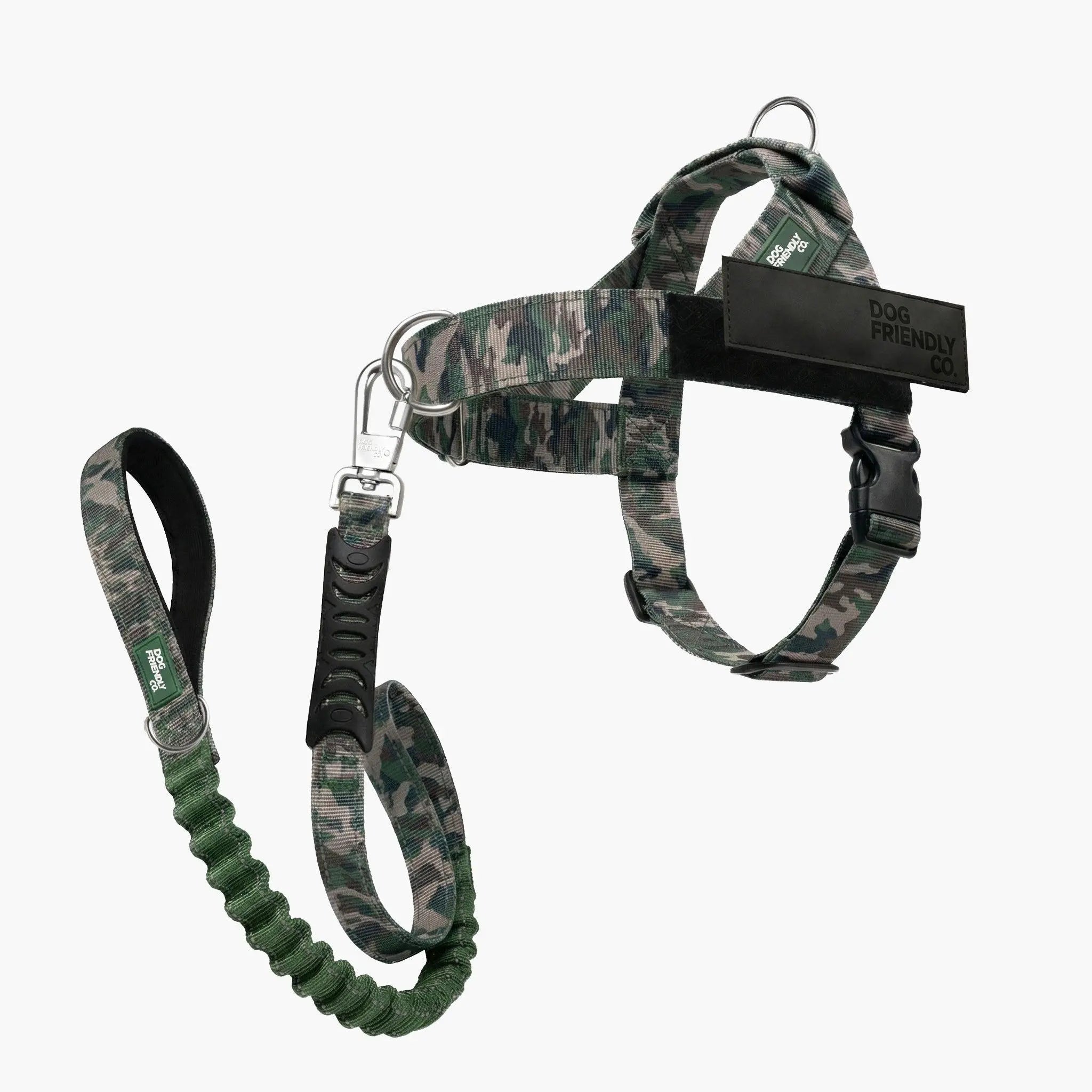 Dog Harness & Bungee Leash Set