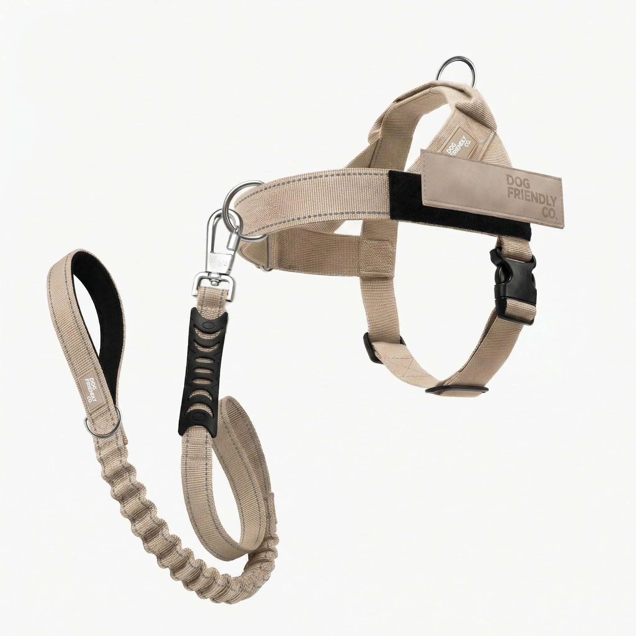 Dog Harness & Bungee Leash Set